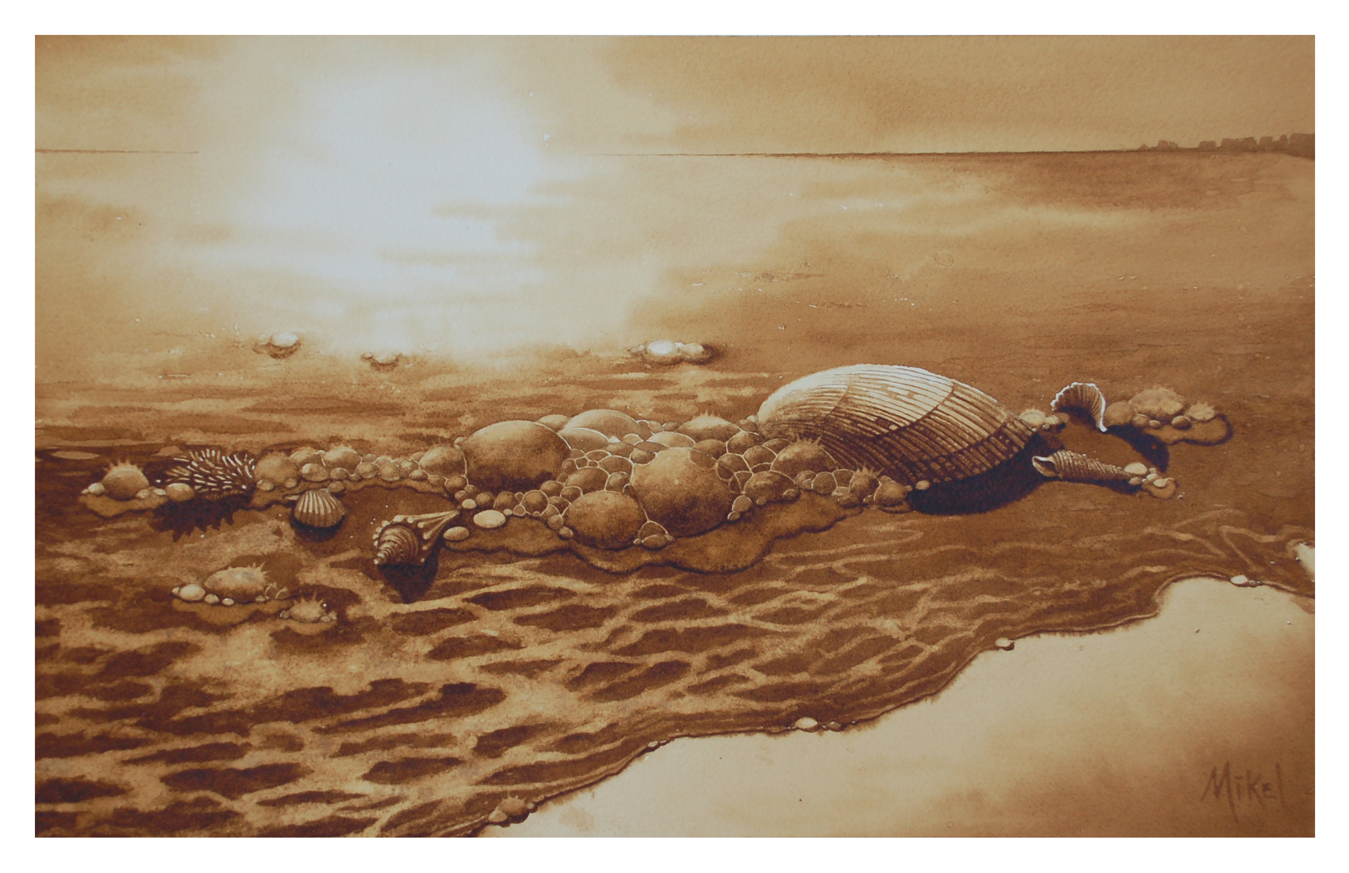 2742x1776 Last Light - Coffee Watercolor Painting