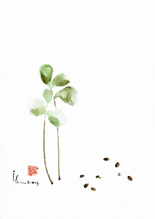 638x900 Cafe Coffee Green Leafs Brown Grain Kitchen Flower Plant Flavoring - Coffee Watercolor Painting