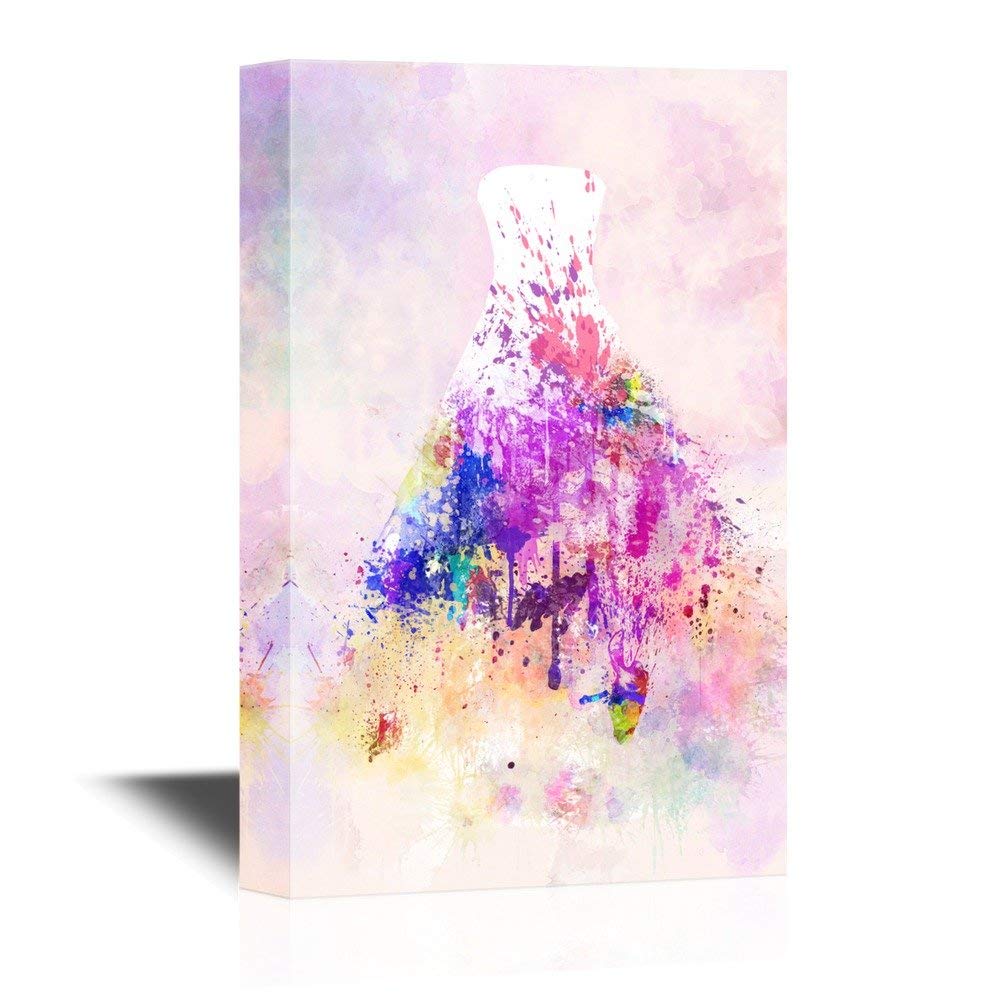 1000x1000 White Wedding Dress With Color Splash On Watercolor Style - Color Splash Watercolor