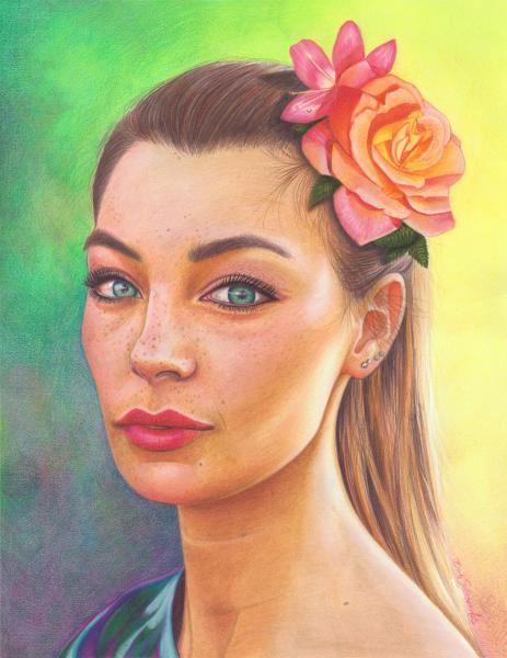 463x600 The Pencil Box - Colored Pencil On Watercolor Paper