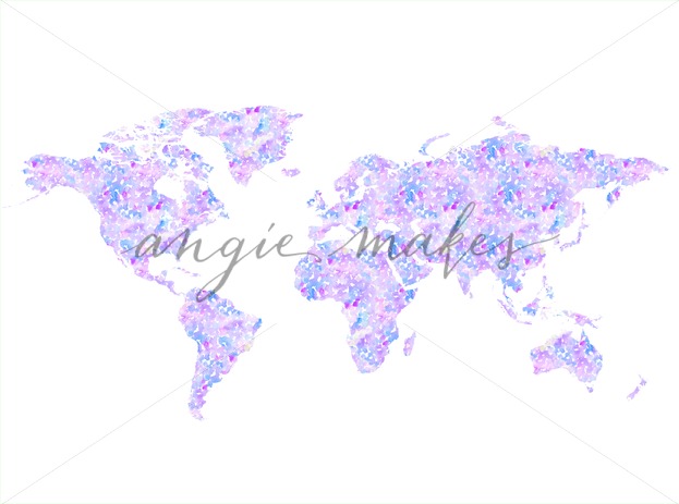 623x463 World Map. Colorful Watercolor World Map. Printable Map Art - Colorful Watercolor Art