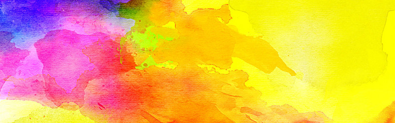 800x250 Colorful Watercolor Materials, Art Paintings, Watercolor Banner - Colorful Watercolor Paintings