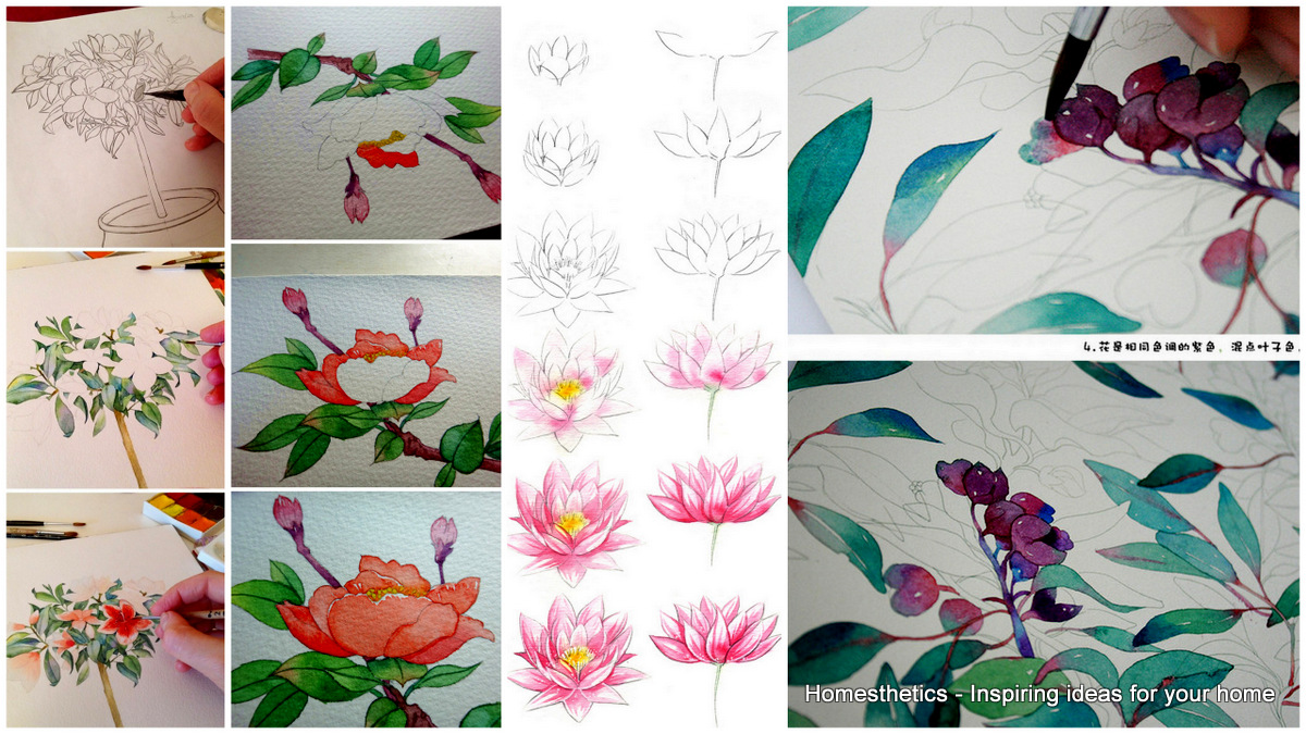 1200x675 20 Delicate Colorful Watercolor Flowers Painting Tutorials In Images - Colorful Watercolor Paintings