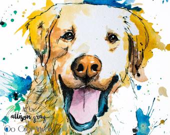 340x270 Watercolor Paintings Etsy - Colorful Watercolor Paintings