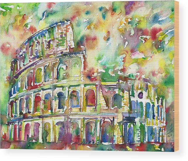 643x550 Colosseum - Colosseum Watercolor