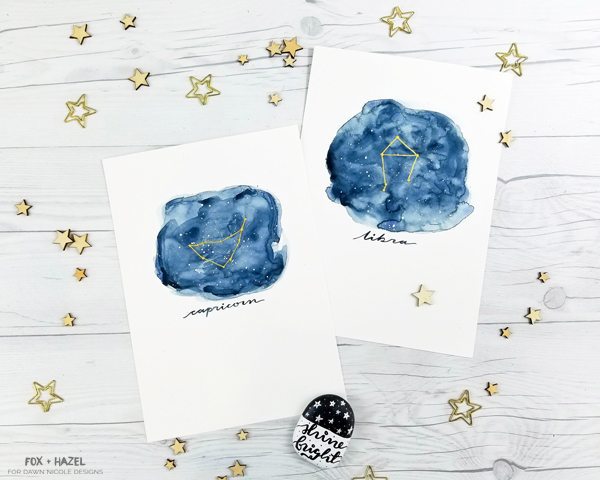 600x480 Easy Watercolor Zodiac Constellation Tutorial Dawn Nicole - Constellation Watercolor