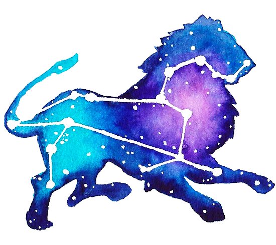 550x489 Leo Zodiac Constellation Watercolor Painting Posters By - Constellation Watercolor