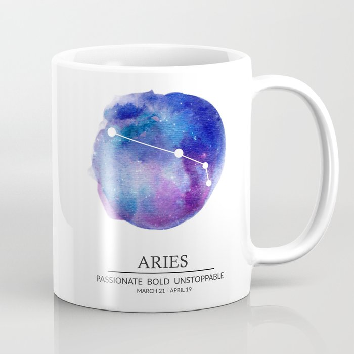 700x700 Aries Constellation Watercolor Zodiac Coffee Mug By Kelsieldredge - Constellation Watercolor