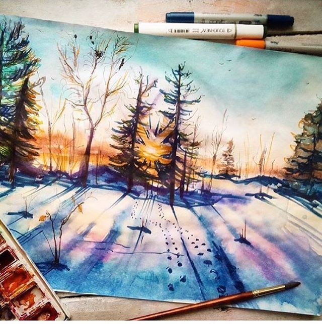 640x645 Cool Piece By @anin Design - Cool Watercolor