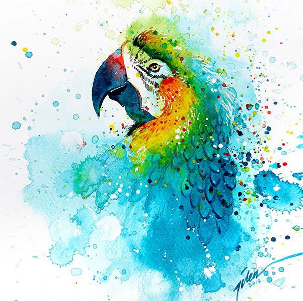 605x600 Amazing Watercolor Paintings By Tilien Ti Good Food Life Complex - Cool Watercolor