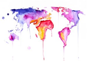 300x210 Cool Water Color Paintings Girl With A Balloon [Watercolor Speed - Cool Watercolor Pictures