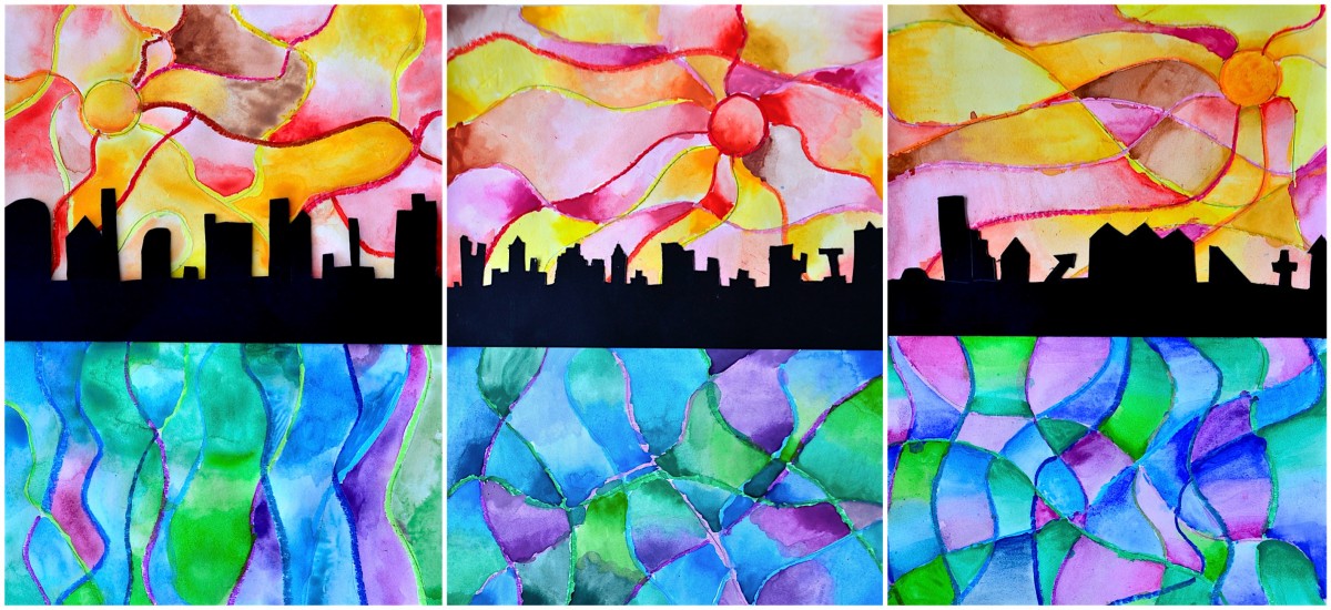 1200x550 Warm Amp Cool Watercolor Cities On The Sea - Cool Watercolor Pictures