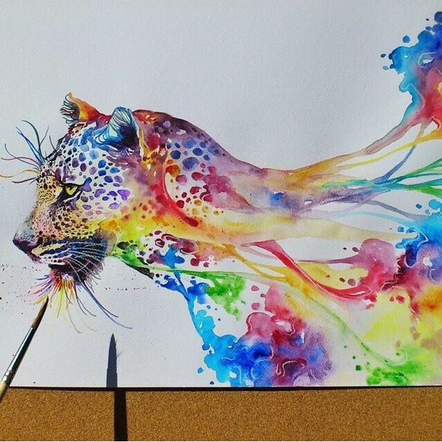 640x640 This Really Cool Watercolor Leopard Art Watercolor - Cool Watercolor Pictures
