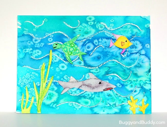 650x493 Cool Ocean Art Project For Kids Using Salt And Watercolor Paint - Cool Watercolor Pictures