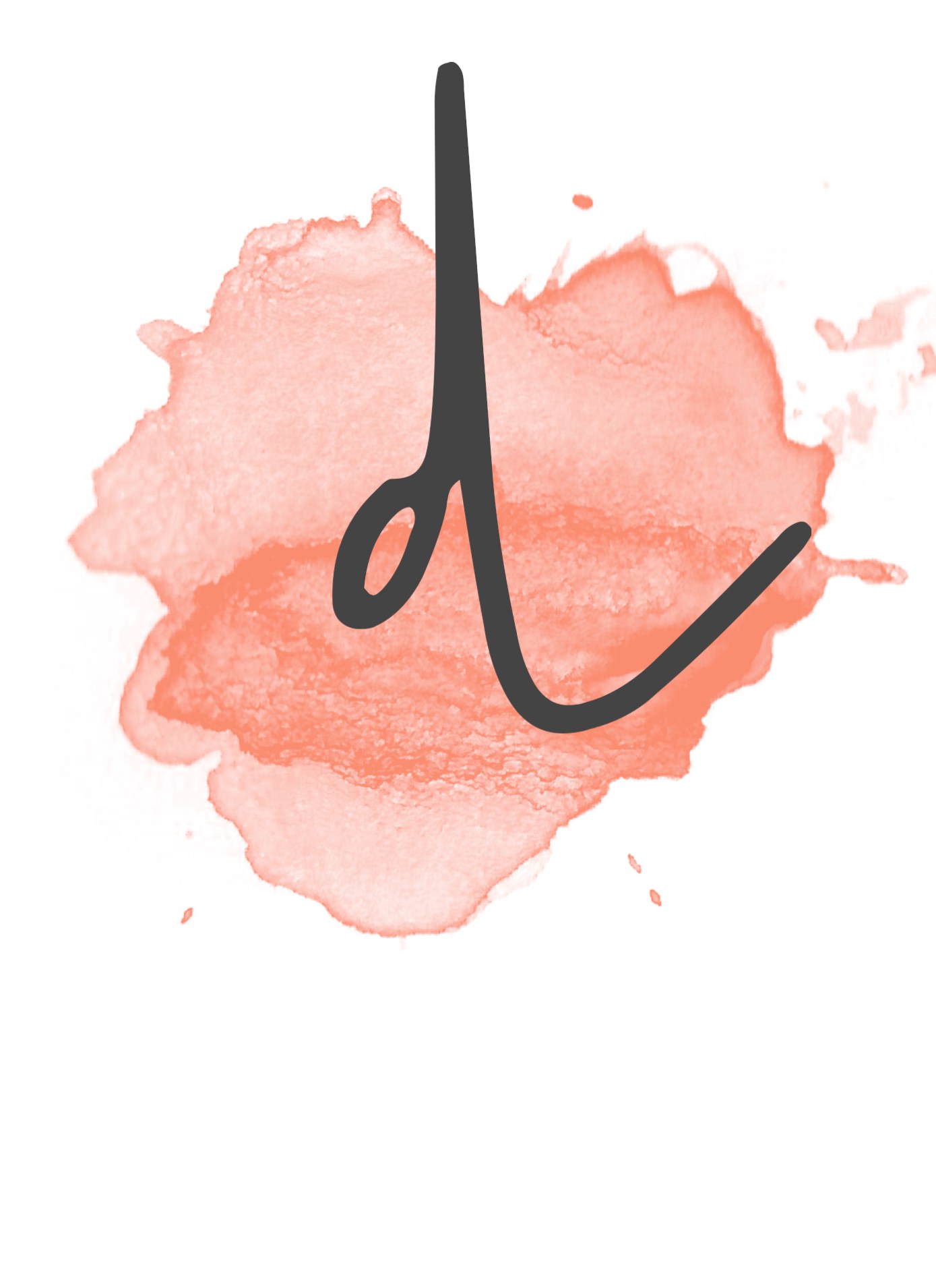 1389x1910 Coral Watercolor Banner Free Printable - Coral Watercolor