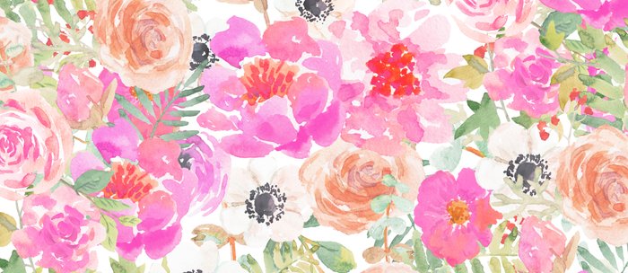 700x304 Modern Pink Coral Watercolor Hand Painted Floral Coffee Mug By - Coral Watercolor Painting