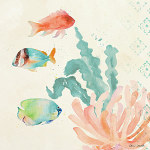 300x300 Tropical Fish Watercolor Paintings Fine Art America - Coral Watercolor Painting