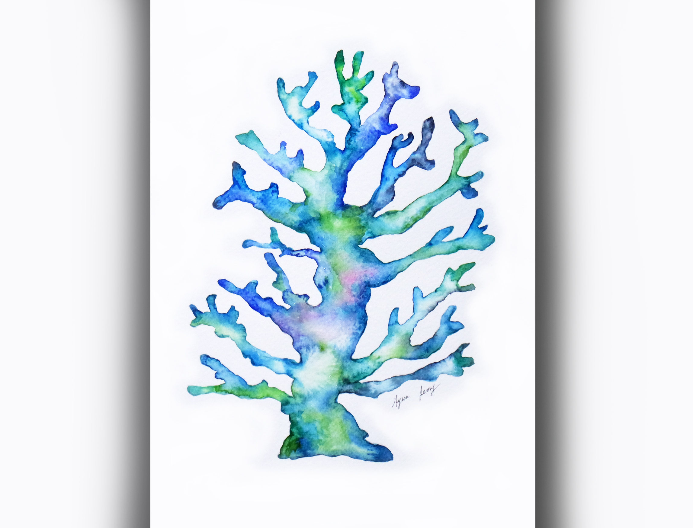 2295x1749 Coral Original Watercolor Painting Coral Watercolour Etsy - Coral Watercolor Painting