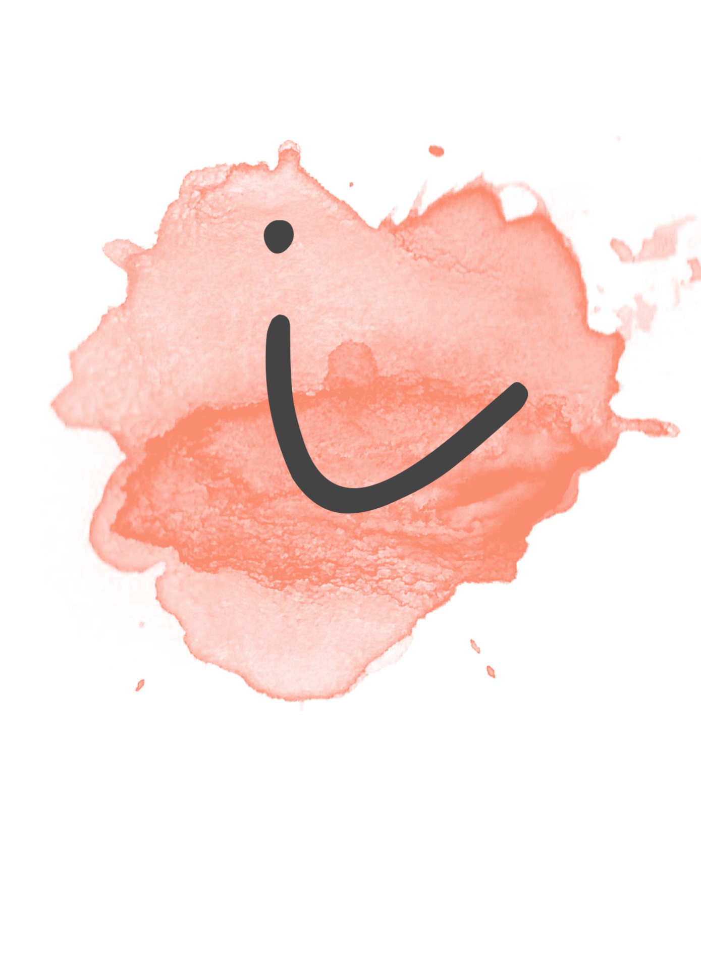 1389x1910 Coral Watercolor Banner Free Printable - Coral Watercolor Print