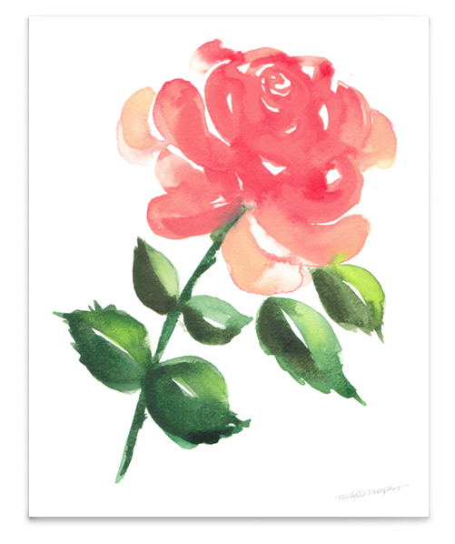 501x598 Custom Watercolor Invitations Amp Unique Handmade Wedding Invitations - Coral Watercolor Print