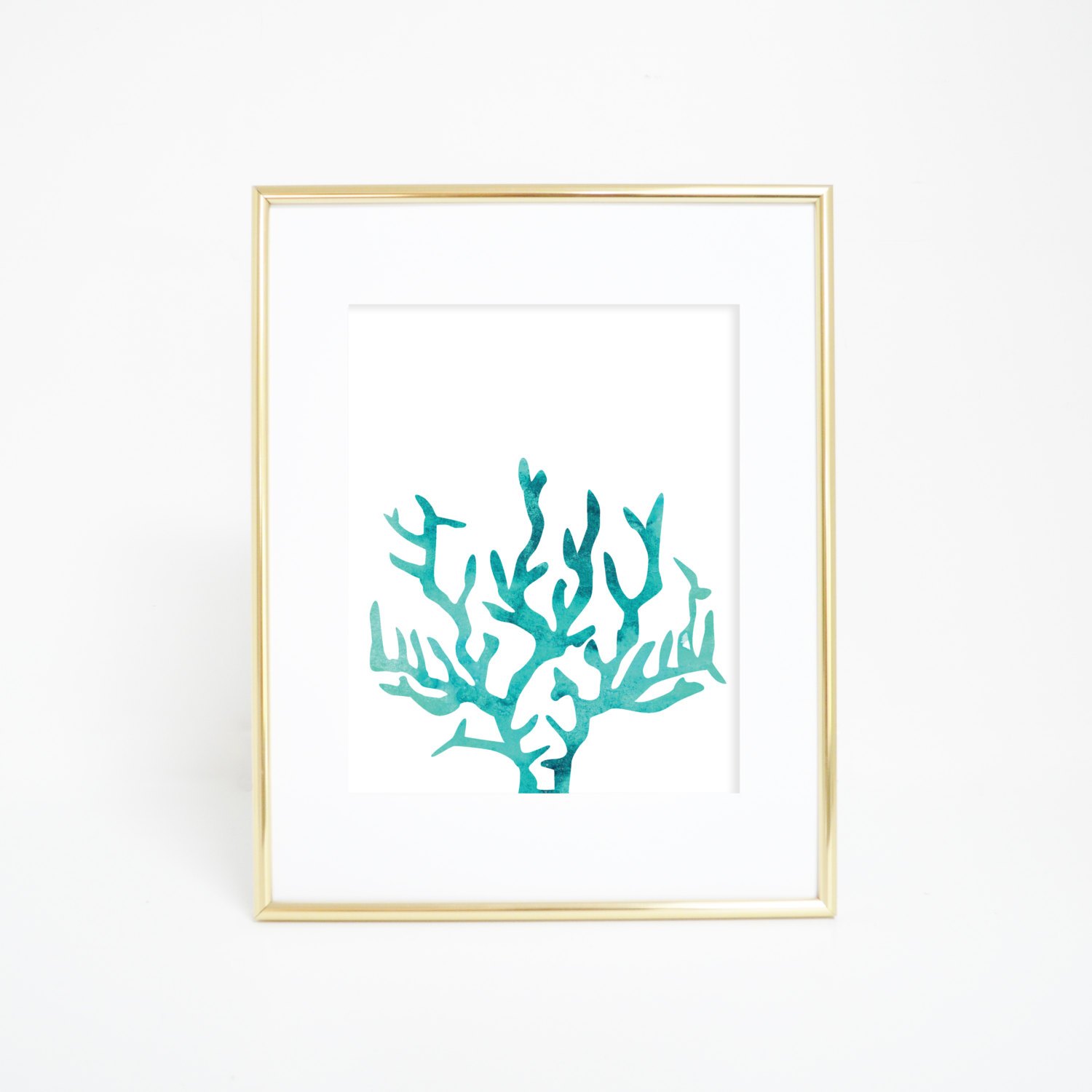 1500x1500 Beach Decor Coral Print Watercolor Wall Art Watercolor, Beach Wall - Coral Watercolor Print