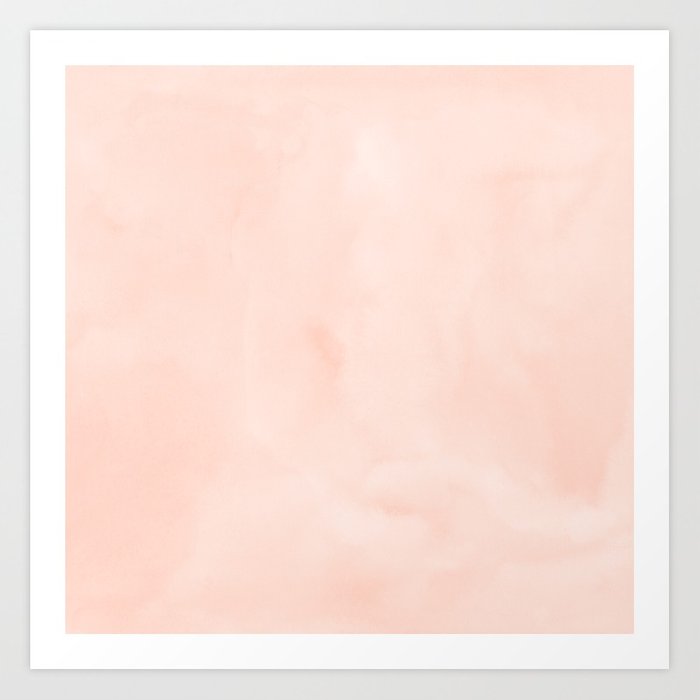 700x700 Simply Sweet Peach Coral Watercolor Art Print By Followmeinstead - Coral Watercolor Print