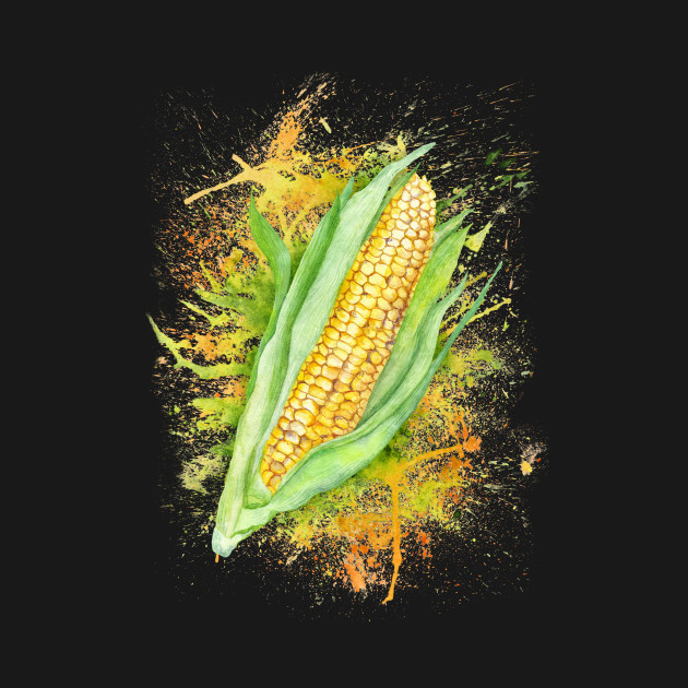 630x630 Juicy Corn Watercolor Illustration - Corn Watercolor