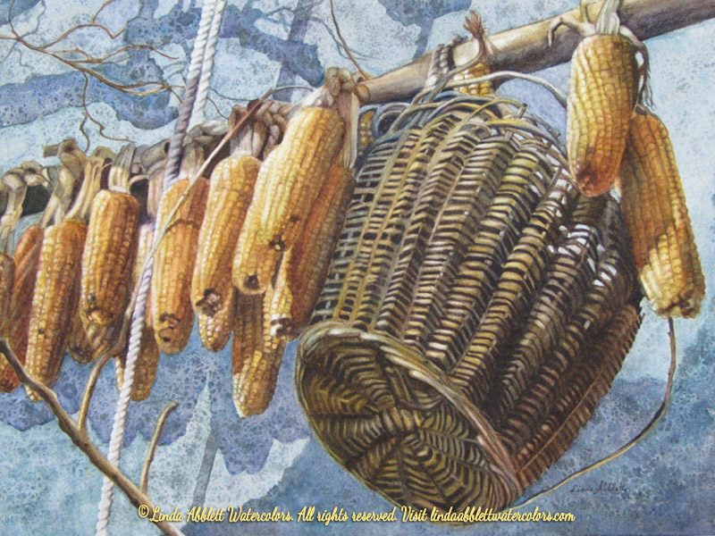 800x600 Lazy Maize - Corn Watercolor