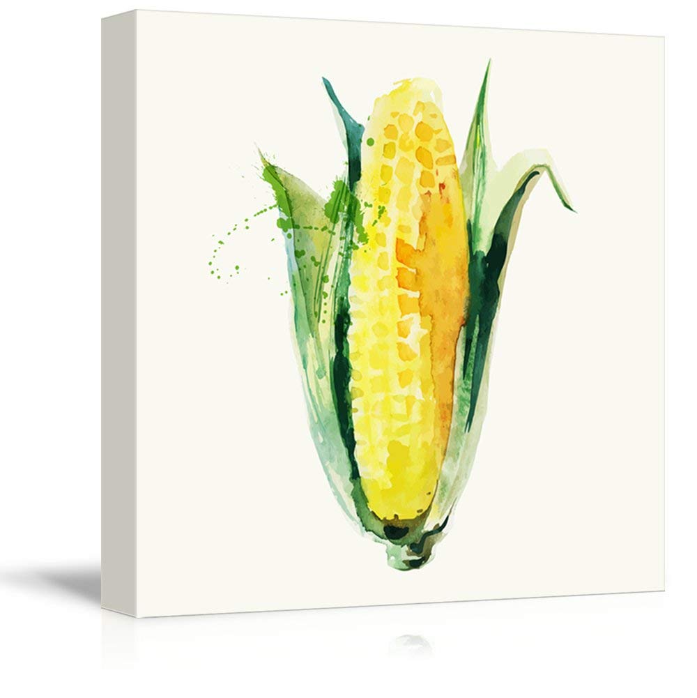 1000x1001 Square Corn Watercolor Fruits Watercolor Art And Illustrations - Corn Watercolor