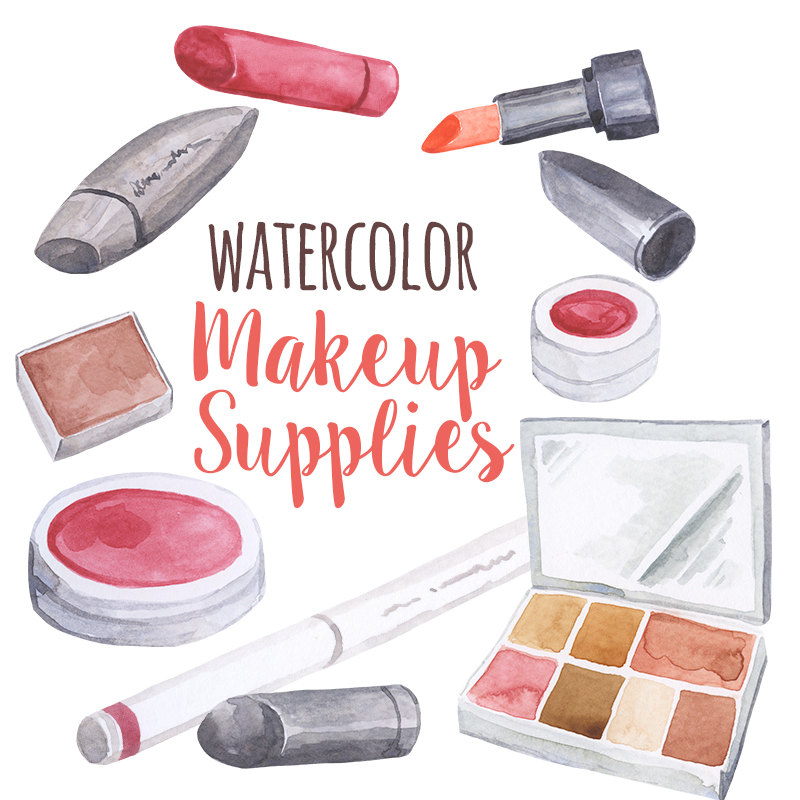 800x800 Makeup Clipart Makeup Product - Cosmetic Watercolor