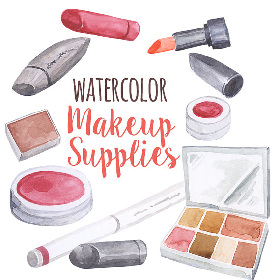 570x570 Makeup Clipart Watercolor - Cosmetic Watercolor