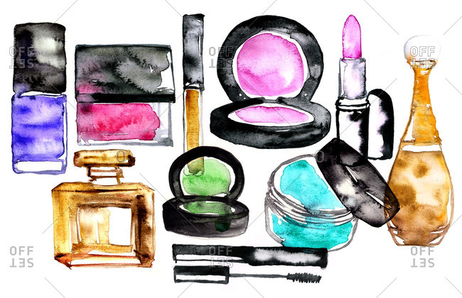 Cosmetic Watercolor at PaintingValley.com | Explore collection of ...