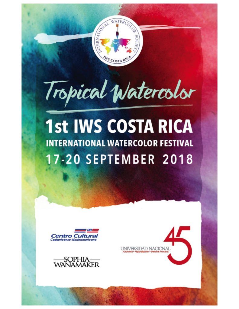 791x1024 International Watercolor Festival Costa Rica Iws Globe - Costa Rica Watercolor