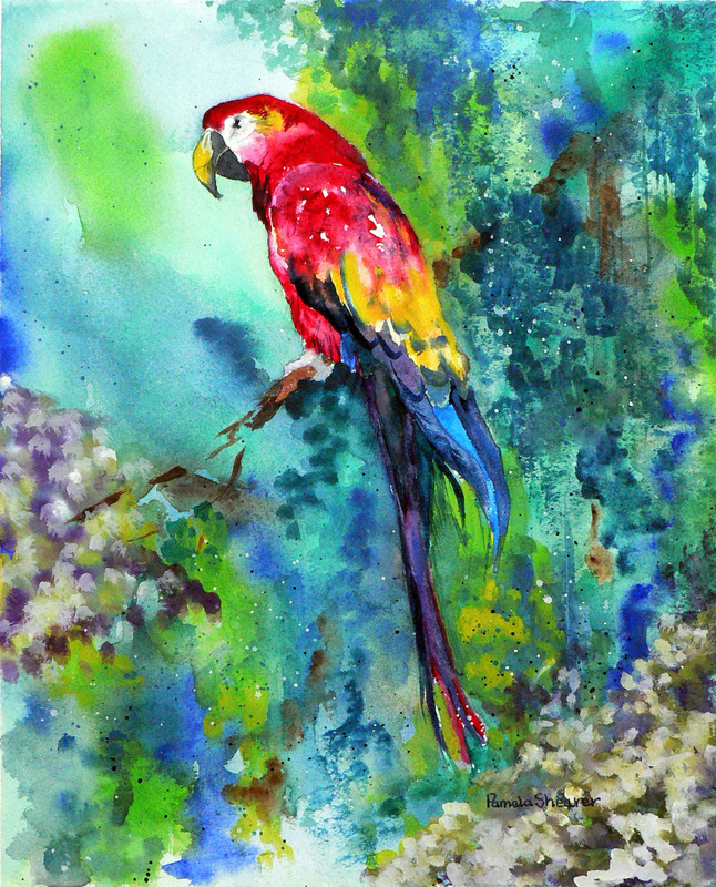 646x800 Painting By Pamela - Costa Rica Watercolor
