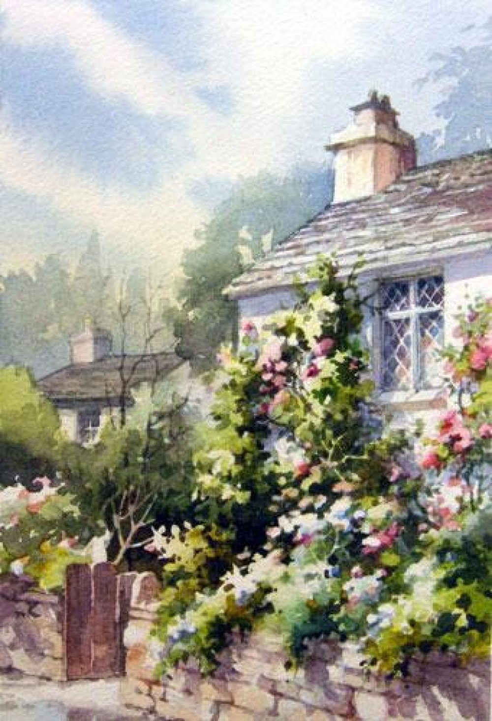 1000x1466 Grasmere England Dove Cottage Roland Lee - Cottage Watercolor