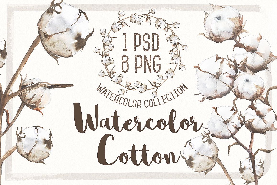 1158x772 Watercolor Flower Cotton - Cotton Watercolor