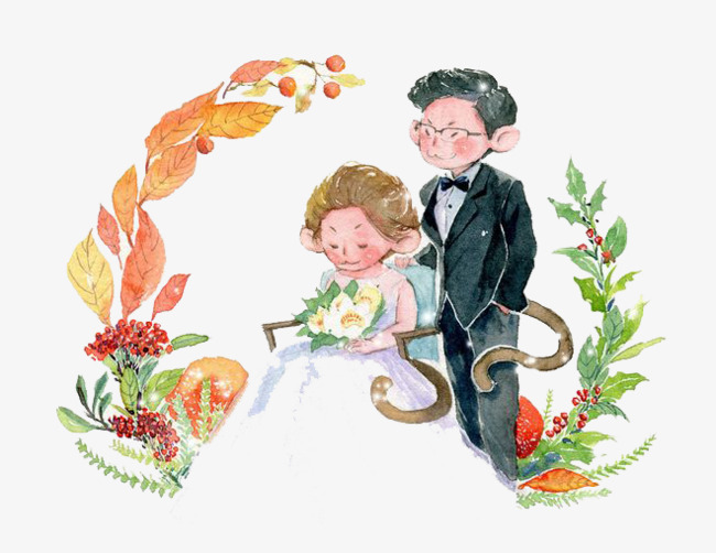 650x502 Watercolor Couple, Watercolor Clipart, Watercolor, Husband And - Couple Watercolor