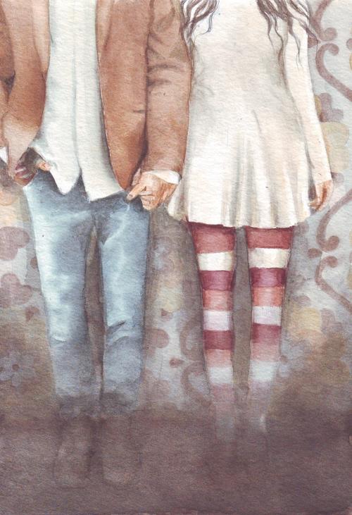 500x731 Watercolours - Couple Watercolor