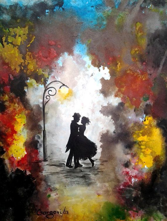 570x752 Watercolor Painting Of Dancing Couple Art - Couple Watercolor Painting
