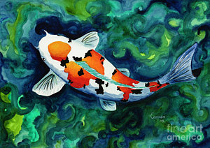 300x212 Koi Fish Watercolor Paintings - Coy Fish Watercolor