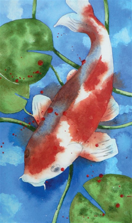 530x890 How To Paint Koi Carp In Watercolour - Coy Fish Watercolor