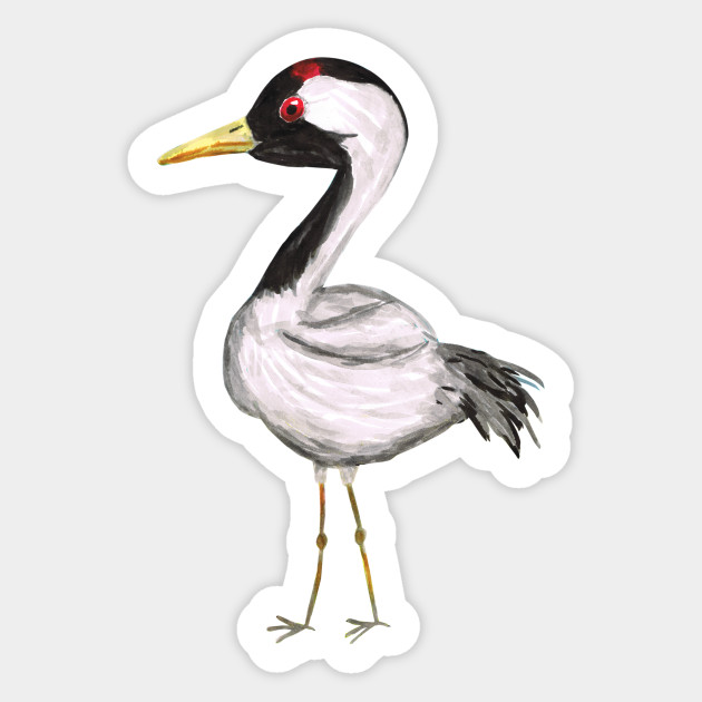 630x630 Cute Crane Watercolor - Crane Watercolor
