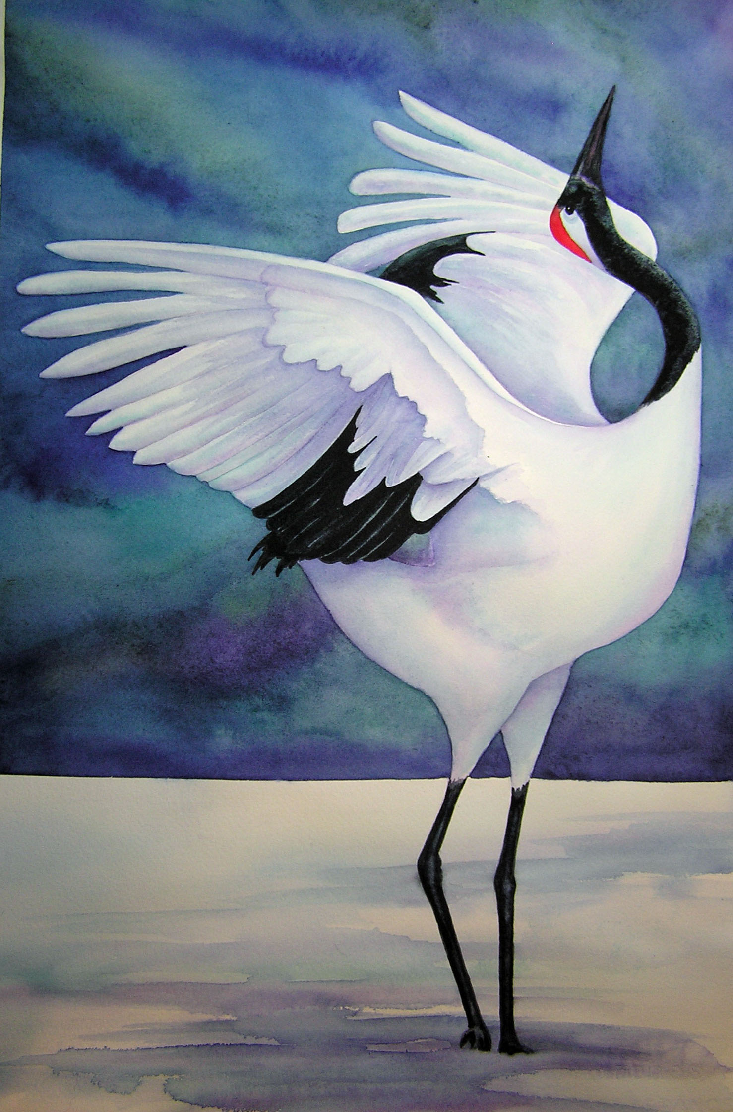 1478x2240 Watercolors - Crane Watercolor