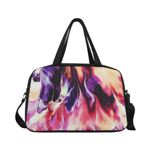 500x500 Abstract Watercolor Painting Crazy Fire Weekend Travel Bag (Model - Crazy Watercolor