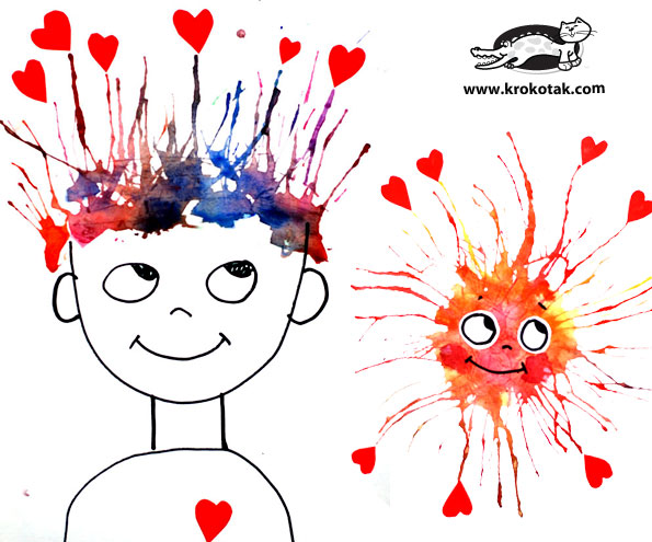 595x495 Krokotak Crazy In Love - Crazy Watercolor