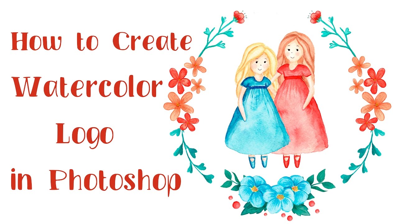 1280x720 How To Create Watercolor Logo In Photoshop - Create Watercolor Logo
