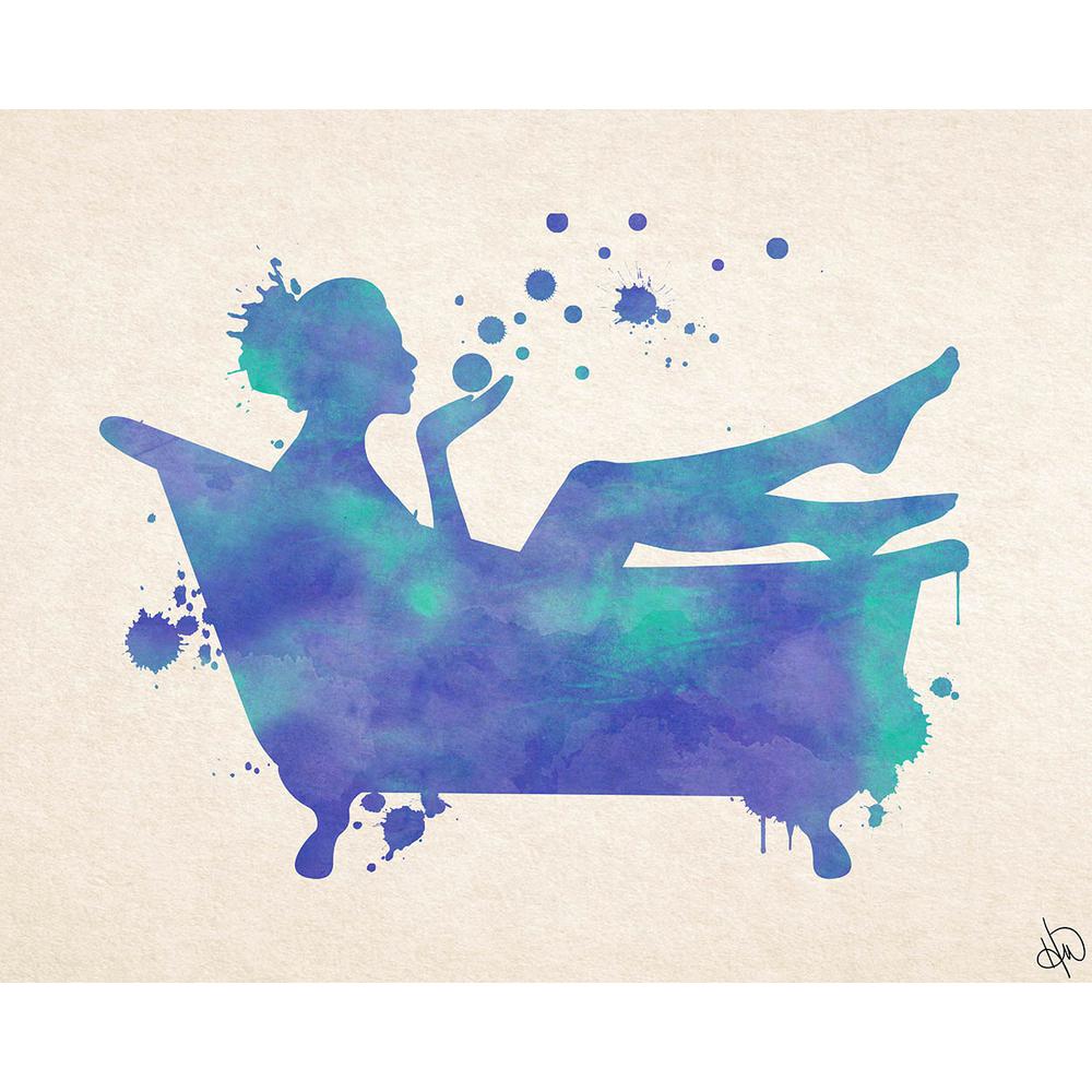 1000x1000 Creative Gallery 20 In. X 24 In. Watercolor Bath Blue Acrylic - Creative Watercolor