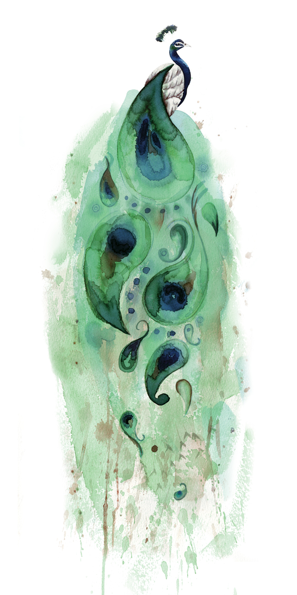 600x1200 Peacock Tracey Cameron Creative - Creative Watercolor