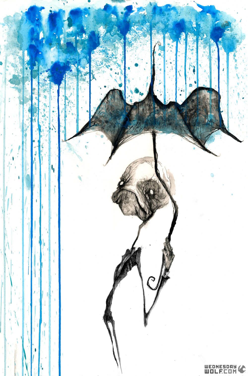 1000x1514 Creepy Watercolor Paintings By Wednesday Wolf In 2018 Watercolor - Creepy Watercolor