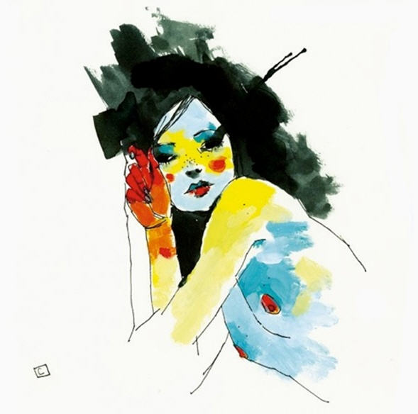 589x584 Kid Stuff, Watercolor + A Creepy Bunny - Creepy Watercolor